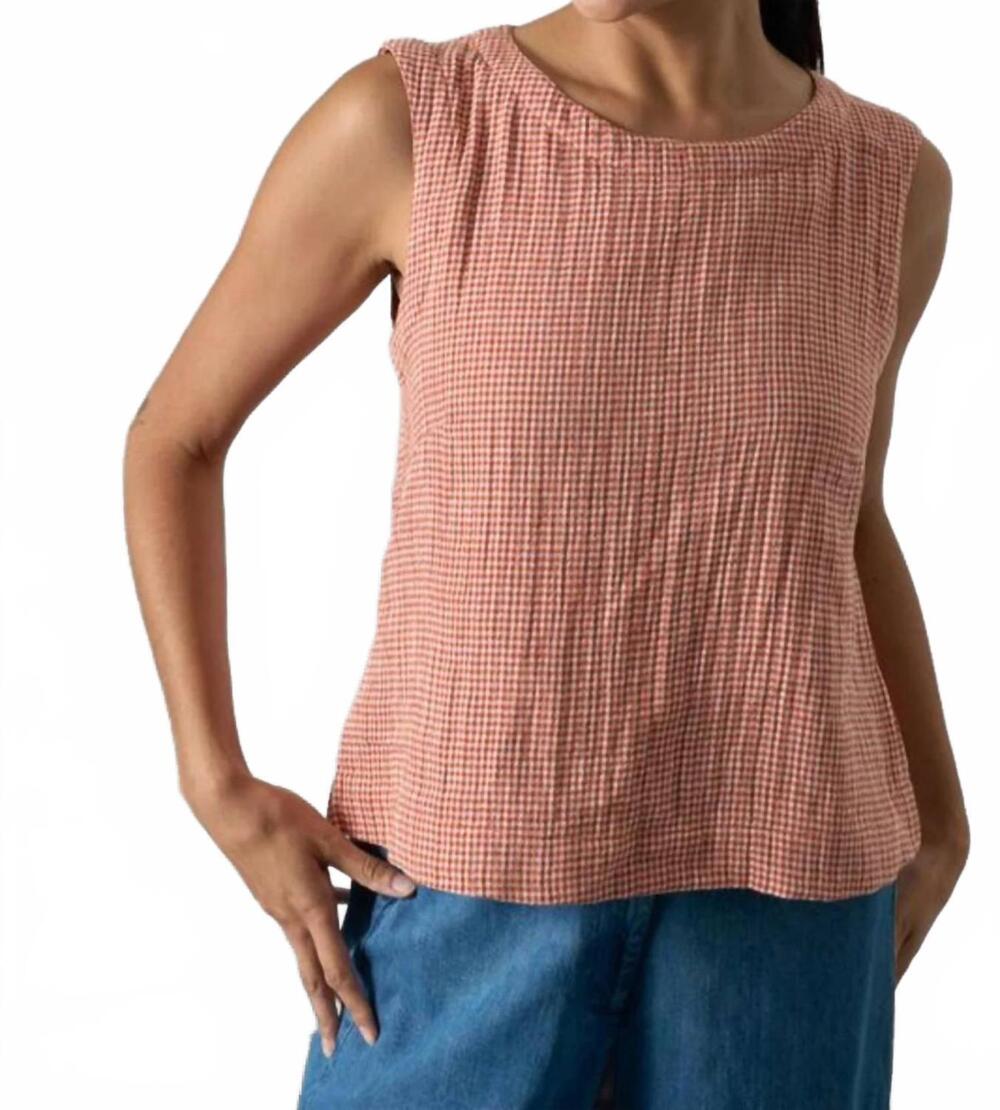 NEW BIBICO pippa sleeveless top in rust
